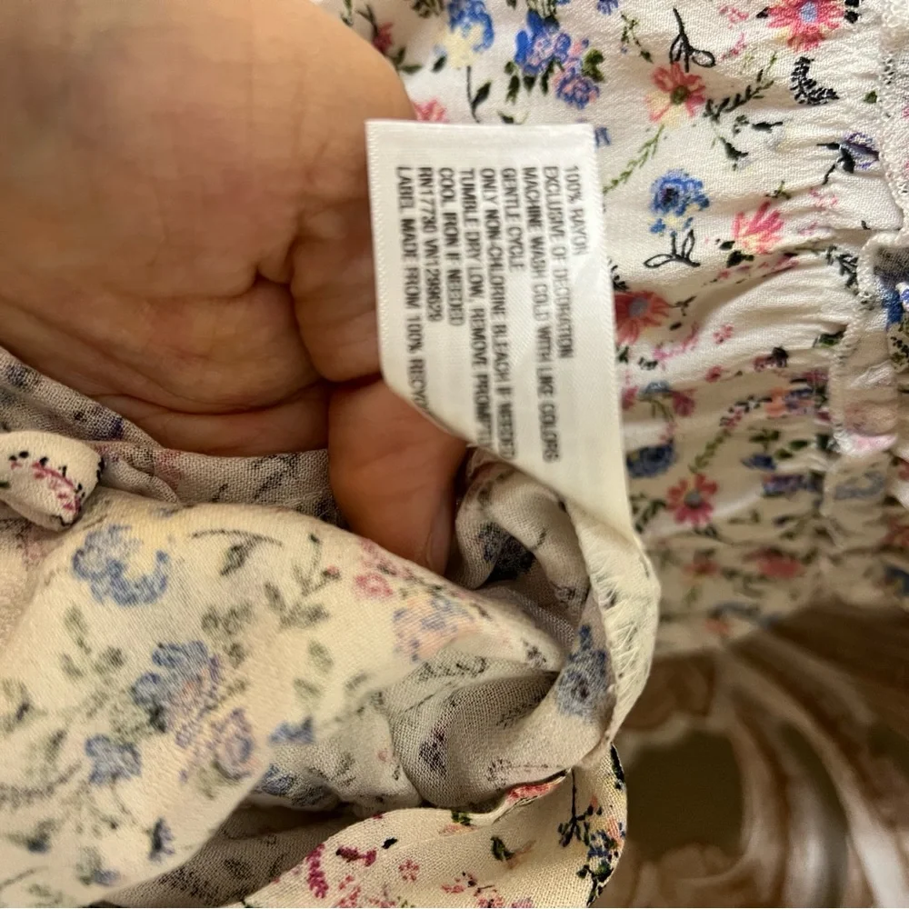 EUC Wild Fable Cottagecore Floral Ruffle Rayon Tiered Sundress Sz S - Picture 6 of 6